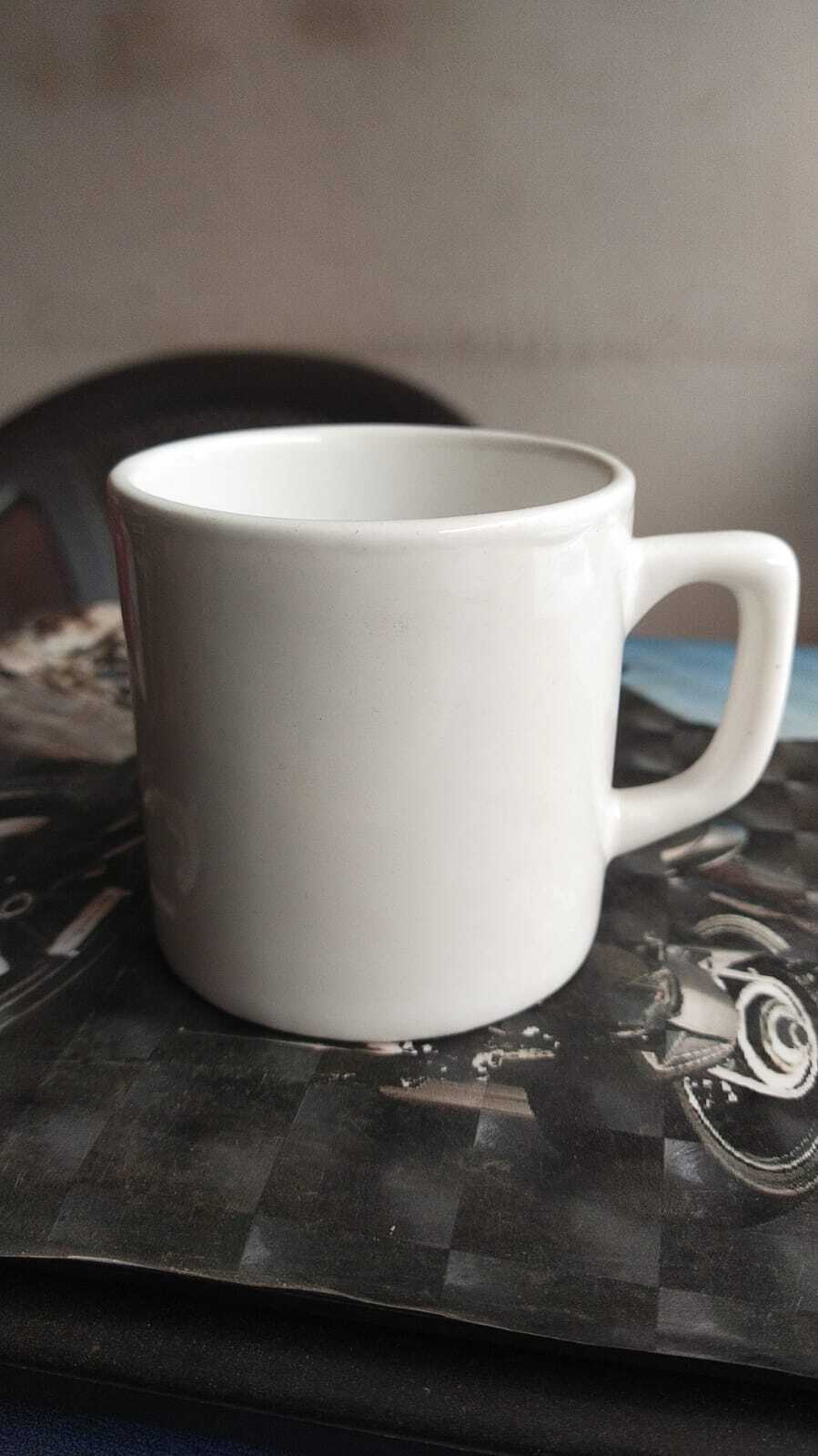 Ceramic Promotional Coffee Cup - 3.5x4 Inches, White Color | Customizable, Durable, Microwave & Dishwasher Safe, C-shaped Handle, 11 Ounce Capacity, Branding Opportunity