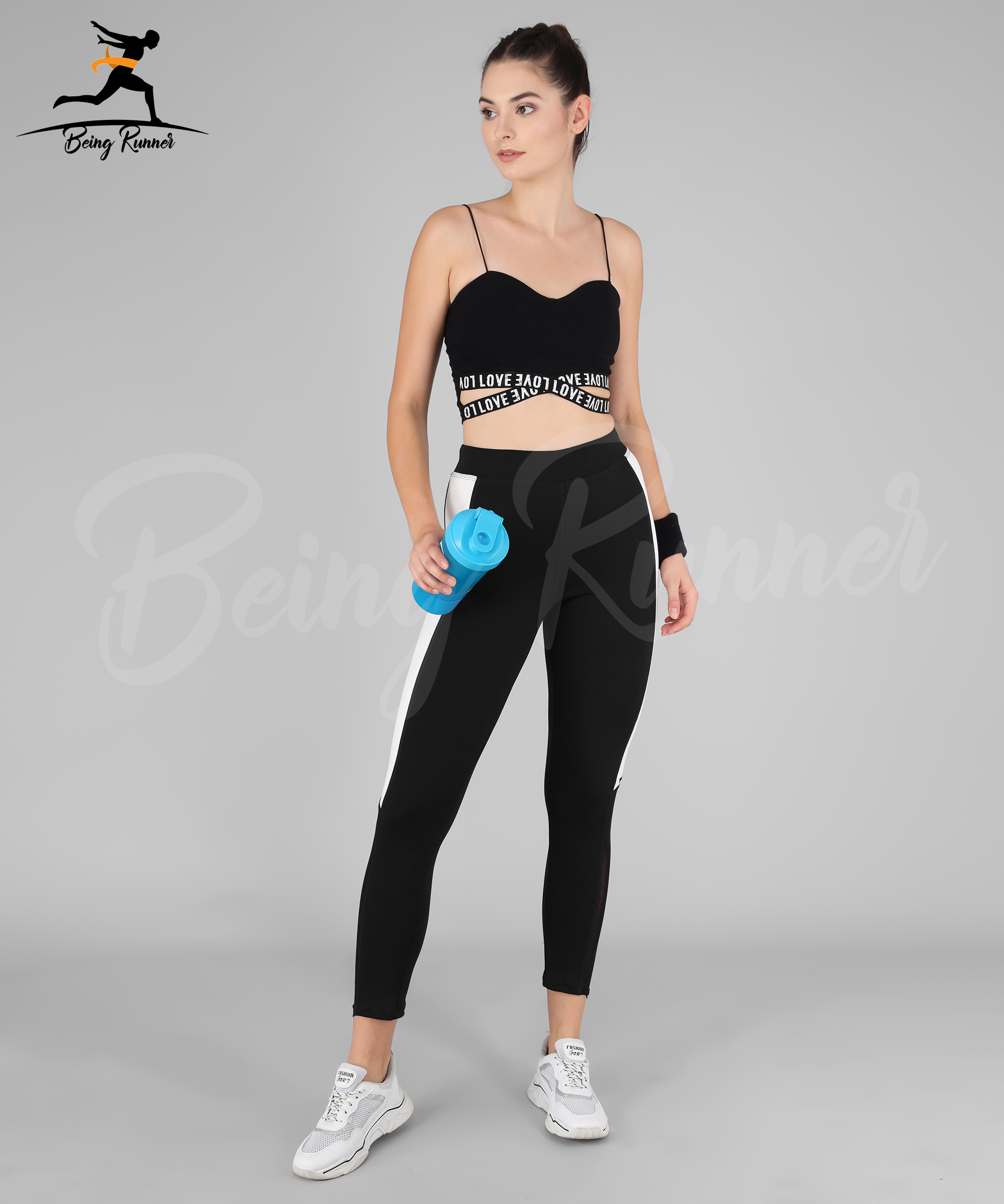 Being Runner - Spandex 4 Way Lycra, Custom Sizes Available | Stylish Black Mesh Net Yoga Pants With Pocket, Slim Fit Design, Perfect For Summer Workouts