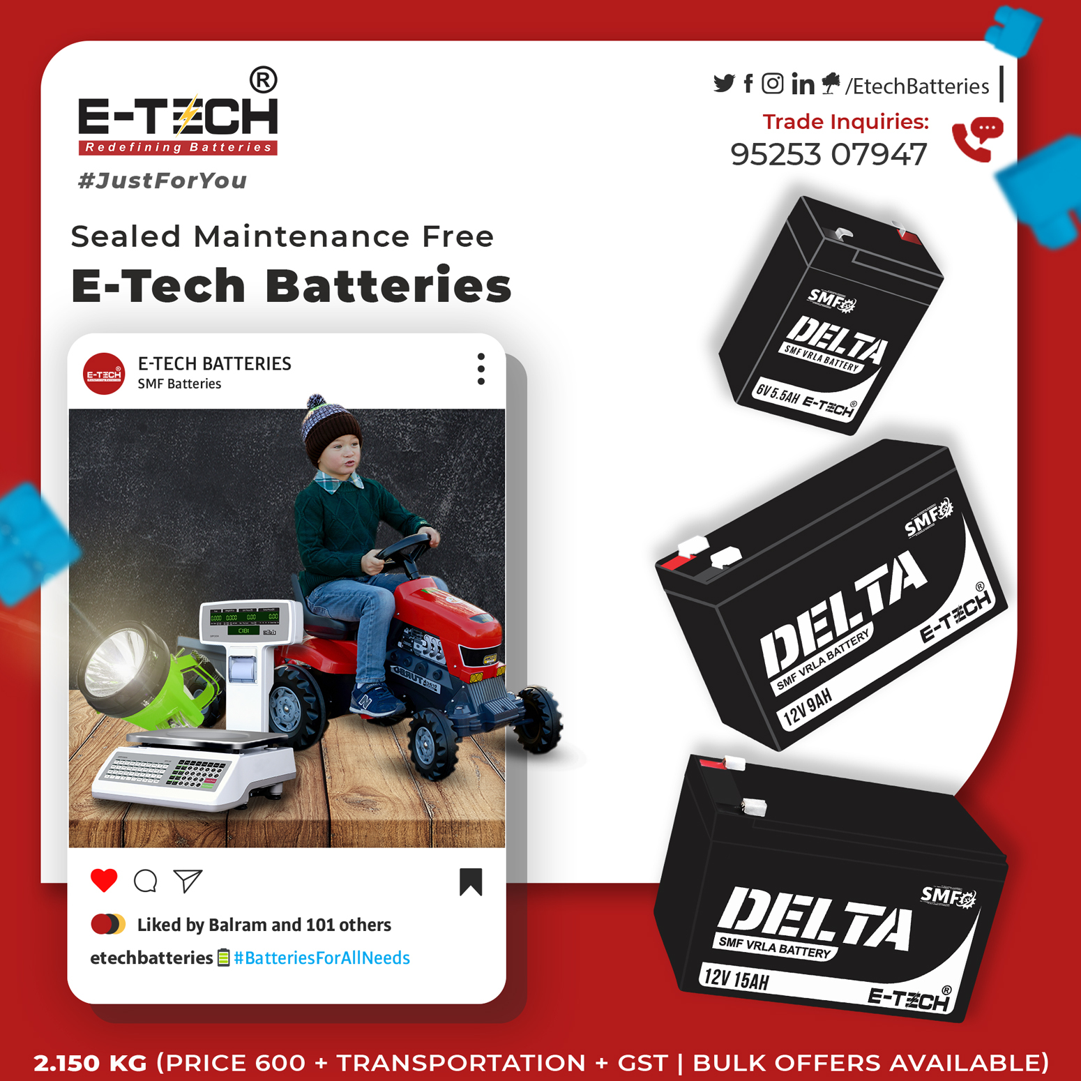 Erc E-tech Delta 6v 4.5ah With 12 Month Warranty Net Weight: 0.70 Kilograms (Kg)