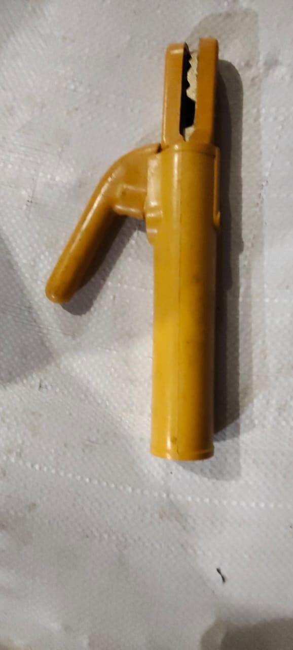 Super Spark Welding Electrode Holder - Full Brass Body, Yellow Color | Heavy-duty Design, Different Sizes For Commercial Usage, Weighs 500 Grams