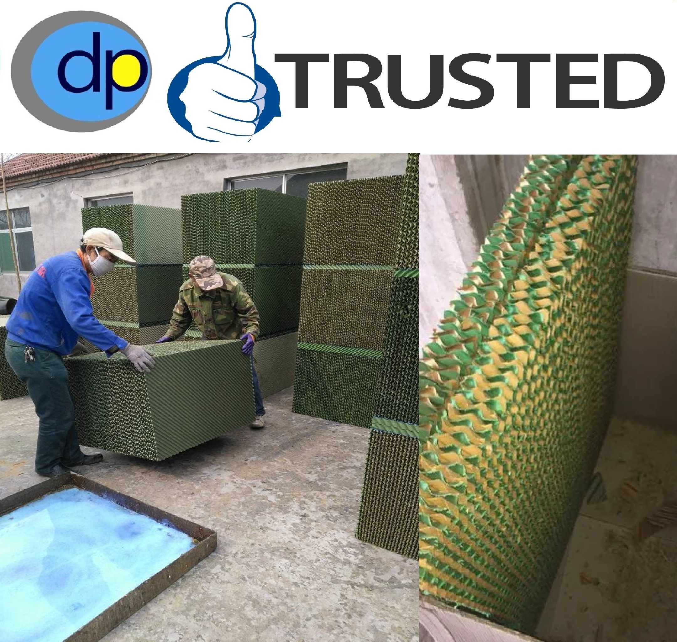 Evaporative Cooling Pad - 100 Gsm, Dimensions 600x600x50 Mm To 1800x600x300 Mm, Green/brown Color | Ideal For Livestock, Greenhouses, Industrial Applications, Quick Deliveries, Excellent Water Retention, Custom Sizes Available