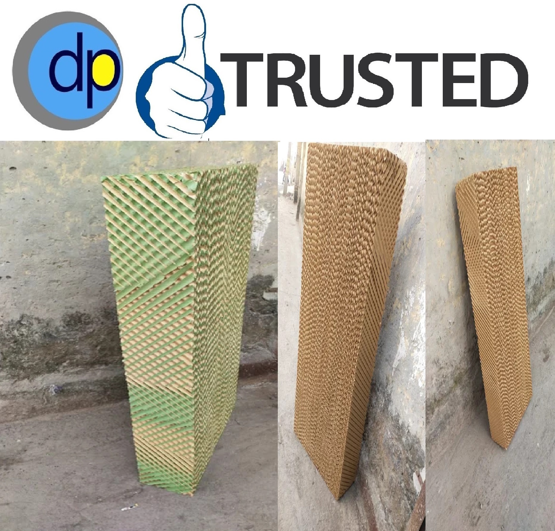 Evaporative Cooling Pad - 100 Gsm, Dimensions 600x600x50 Mm To 1800x600x300 Mm, Green/brown Color | Ideal For Livestock, Greenhouses, Industrial Applications, Quick Deliveries, Excellent Water Retention, Custom Sizes Available