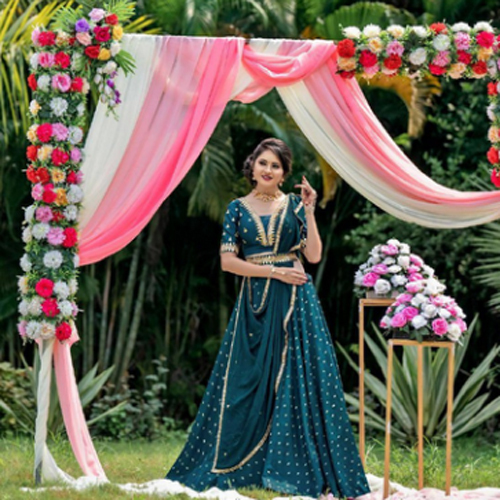 Premium Semi Stitch Lehenga - Color: Blue