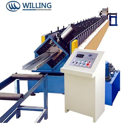 स्वचालित स्टील फ्रेम सी पुर्लिन रोल बनाने की मशीन