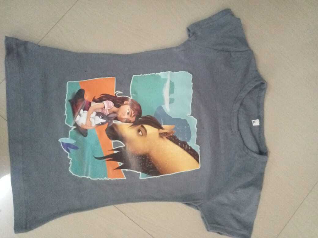 Girls Premium Tops - Cotton Blend, Sizes S/m/l | Breathable, Washable, Short Sleeves, Printed Pattern, Modern Style, Mix Color
