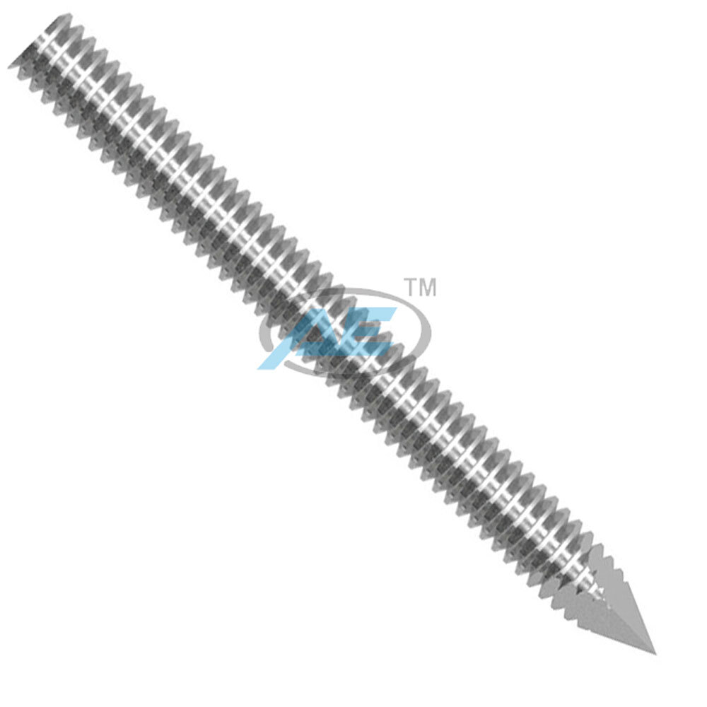 Kirschner Wire - 316l Steel Straight Shape Silver Color | Designed For Bone Implants With Interlocking Nails