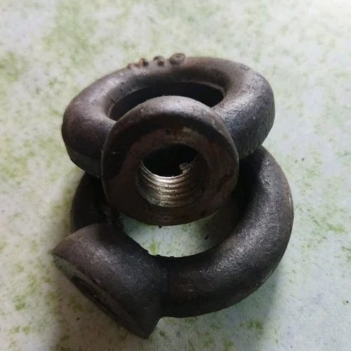 3.4 Inch Mild Steel Eye Nut - Stainless Steel Galvanized Finish | Industrial Usage Durable Design For Reliable Applications