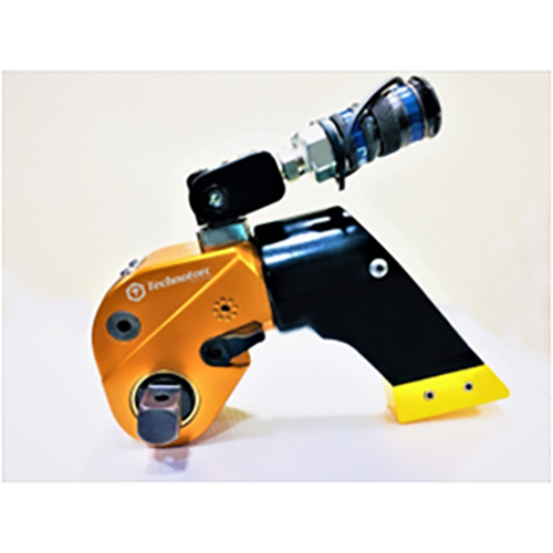 Hydraulic Torque Wrench - Mild Steel Durability, High Torque Output, Yellow & Black Safety Design