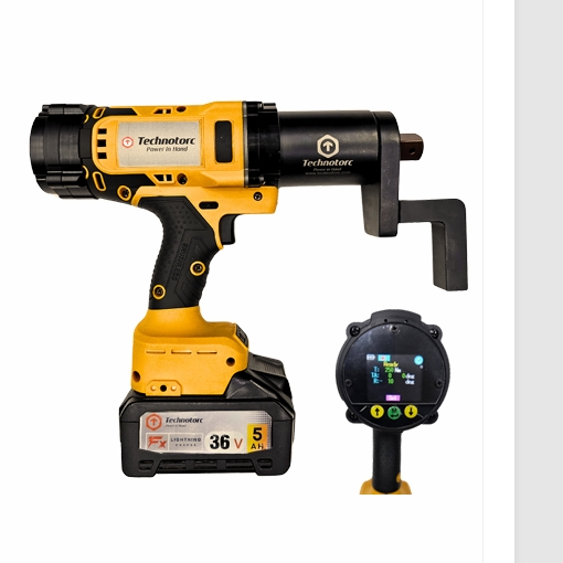 ब्लैक एंड यलो बैटरी ऑपरेटेड टॉर्क रिंच