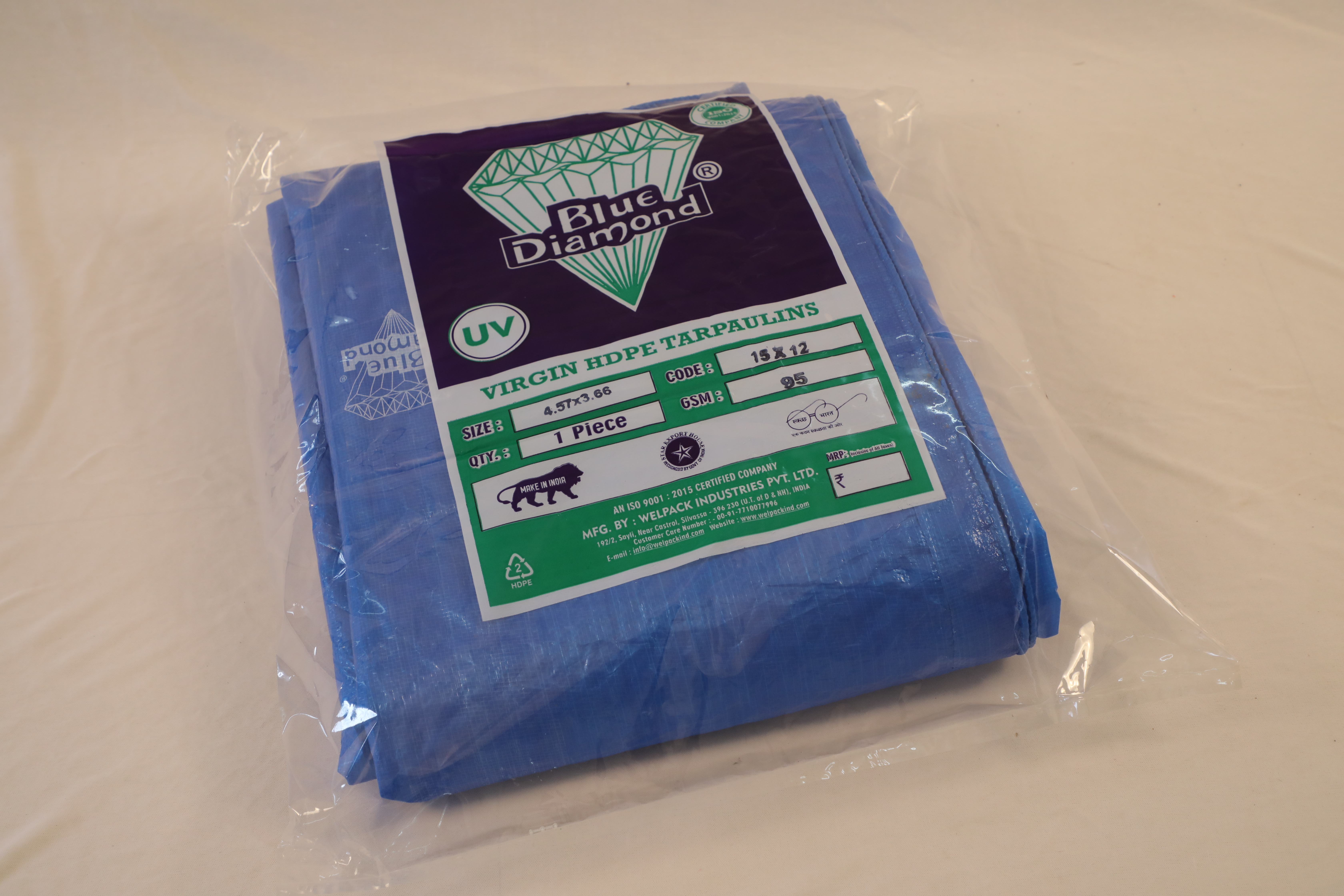 Blue Diamond 0 Filar Uv Tarpaulin - Size: Customise