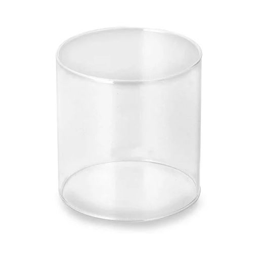 Glass Chimney - Borosilicate Glass, 4x4 Inch Transparent Mesh Filter | Domestic & Commercial Use, 1 Year Warranty