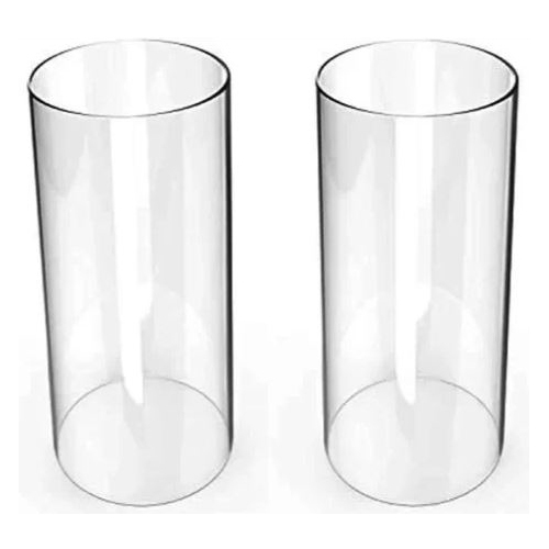 Glass Chimney - Borosilicate Glass, 6x2 Inches Transparent Tube | Domestic & Commercial Usage