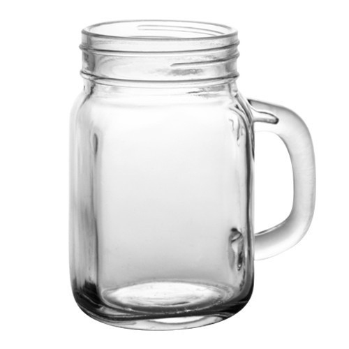 Transparent Glass Handle Jar