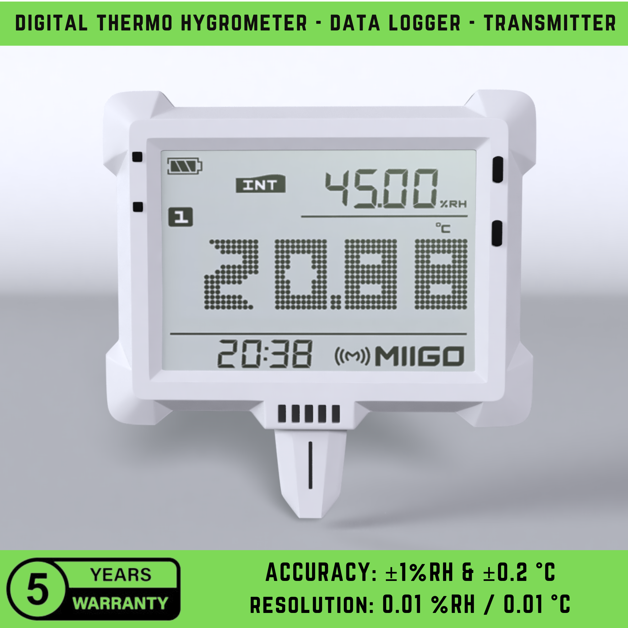 Digital Thermo Hygrometer Blue-h-b-thi - Bluetooth Wireless Online From Miigo Online Llp Application: Industrial & Household