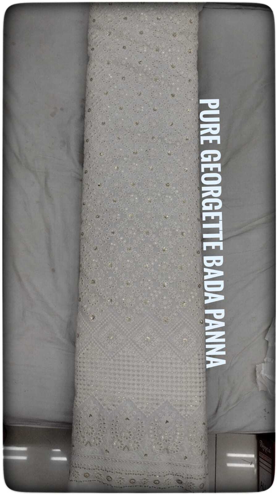Dyeable Fabrics - Dyeable White Printed Fabric, Quick Dry, Washable, Plain Style For Fancy Dress And Lehenga Manufacturing