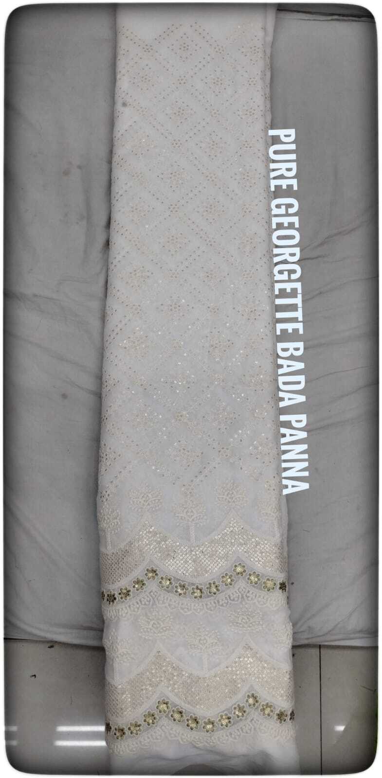 Dyeable Fabrics - Dyeable White Printed Fabric, Quick Dry, Washable, Plain Style For Fancy Dress And Lehenga Manufacturing