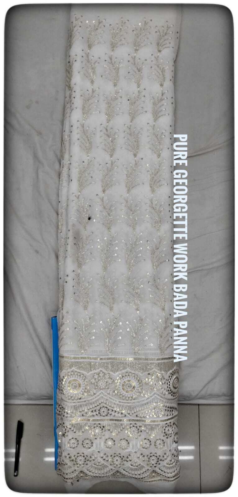 Dyeable Fabrics - Dyeable White Printed Fabric, Quick Dry, Washable, Plain Style For Fancy Dress And Lehenga Manufacturing