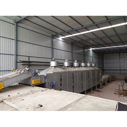 Continuous Conveying Dryer - 5 Stage Heating System, 200-2000 kg/hr Capacity, 440 Volt, 1 Year Warranty - Efficient Drying for Vegetables like Onion, Garlic, Turmeric