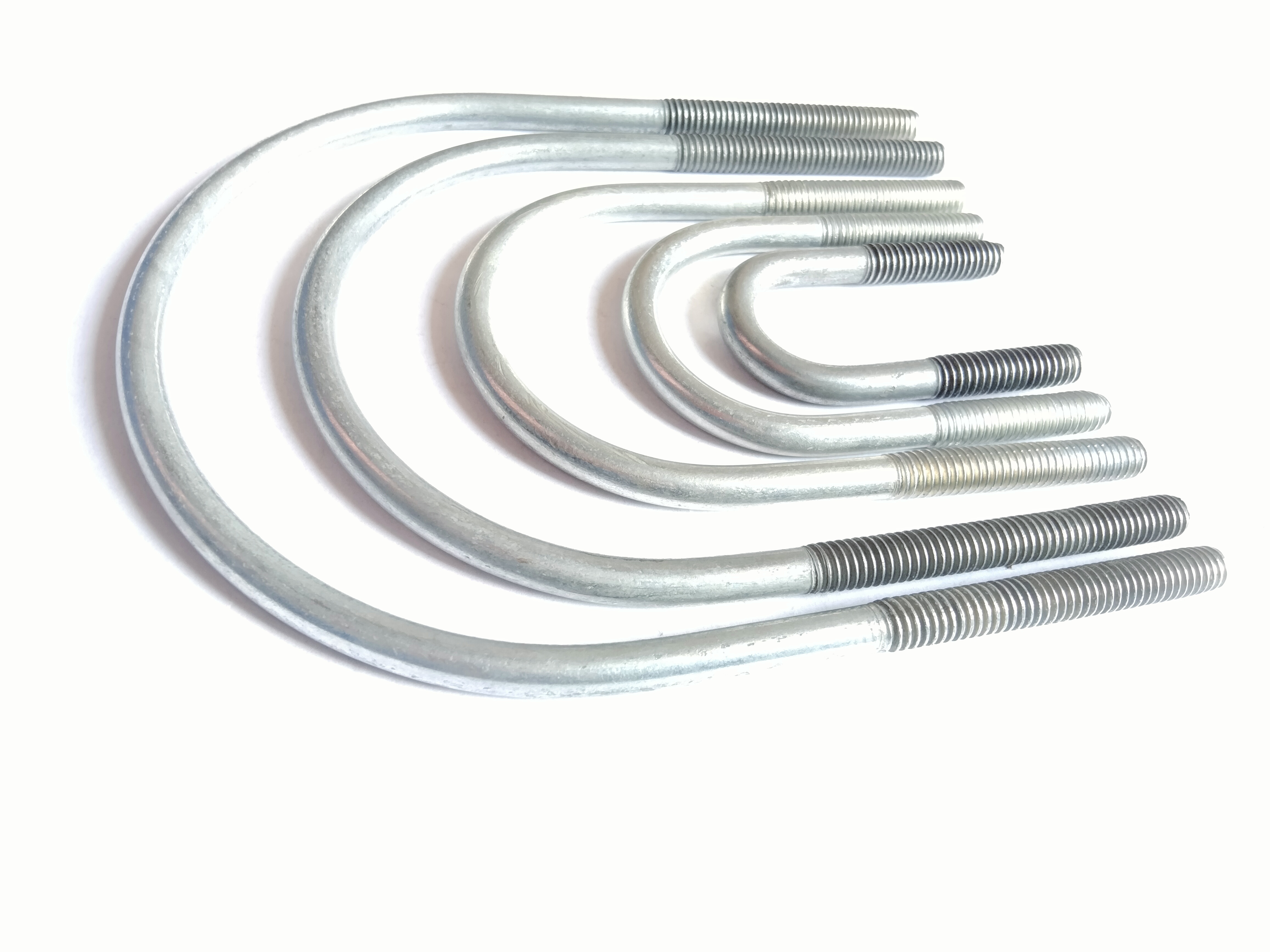 U Bolt - Steel, Variable Diameter, U-shaped, Zinc Plated Finish, Machine Thread Type | Corrosion Resistance, Durable Material, Easy Installation, Secure Fastening, Versatile Use