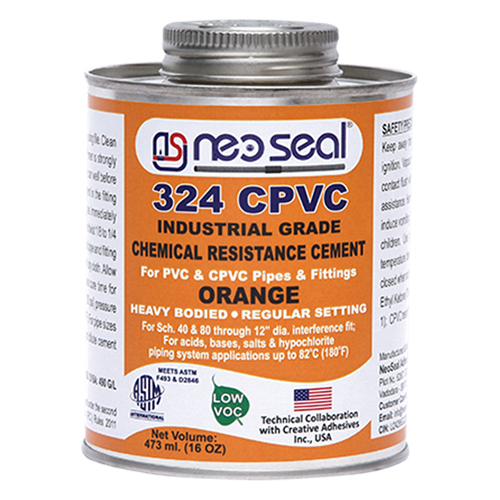 Grey 324 473Ml Heavy Bodied Industrial Grade Cpvc Solvent Cement