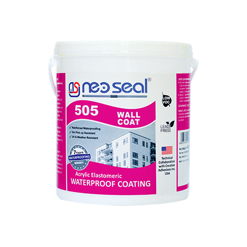 White 505 Wall Coat Acrylic Elastomeric Waterproof Coating