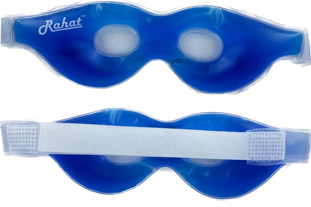 Rahat Gel Eye Mask - Antifreeze Gel, 600x75 Mm, Blue/green/yellow/orange | Waterproof, For Men & Women, Normal Skin, Personal Care