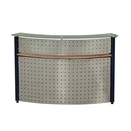 टिकाऊ आधुनिक सिल्वर रिसेप्शन टेबल