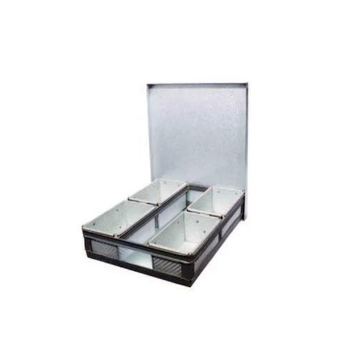 स्टील 4 पॉकेट ब्रेड मोल्ड