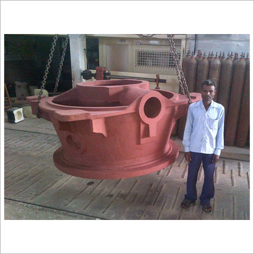 Cone Crusher Lower Body - Iron Material, Polished Surface Finish, Vibrant Red Color | Durable and Reliable Performance