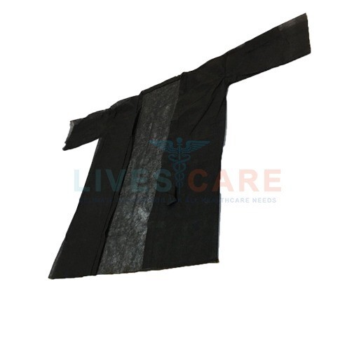 Disposable Kimono Gown With Separate Belt - Spunbond Non-woven Pp, 28 Gsm , Pocket On Sleeve For Tie Belt, Available In White, Black, Navy Blue & Custom Colors