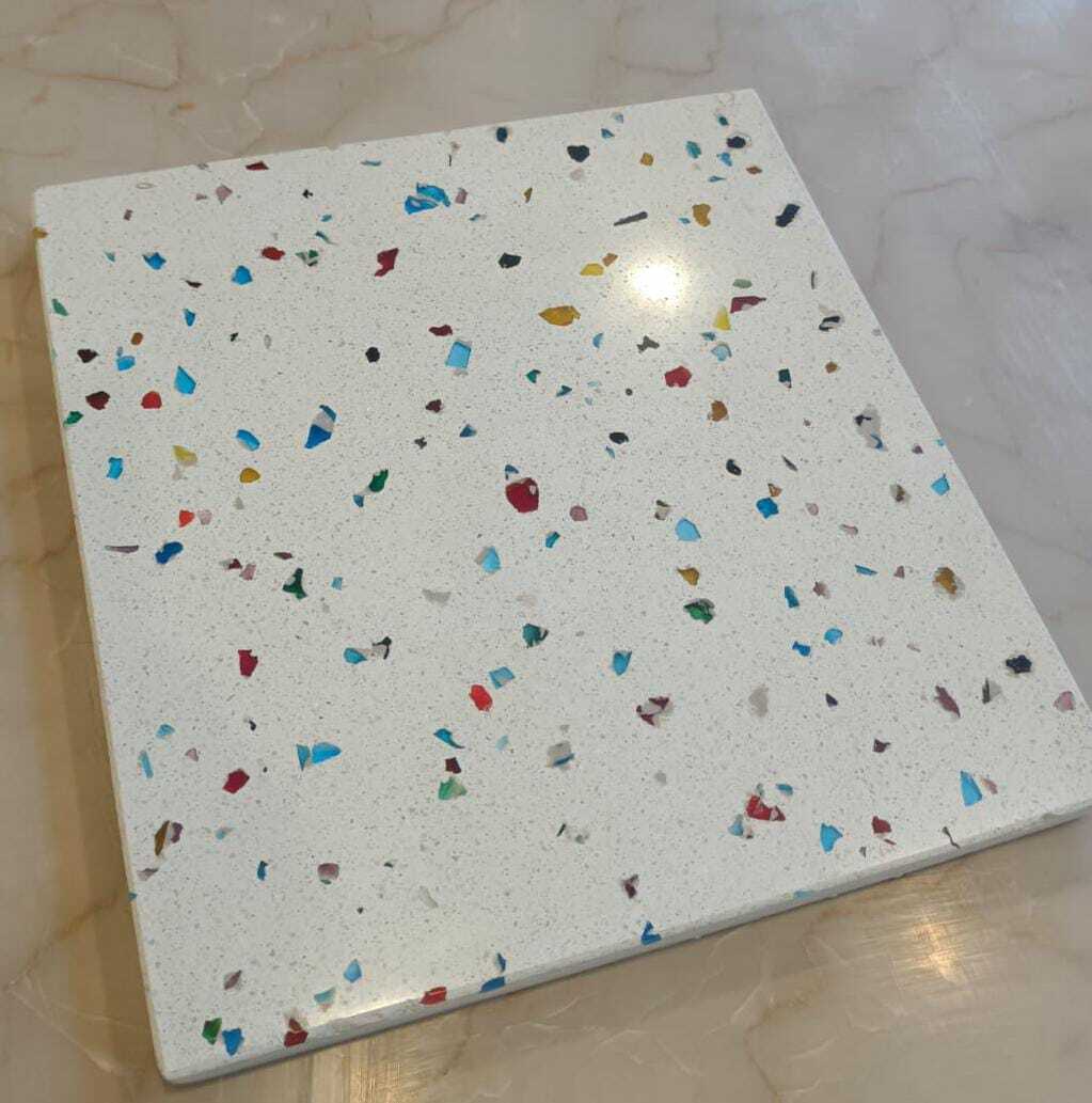 Marble Red Color Recycling Crushed Crumb Glass Chips With Supper Glossy Shinny