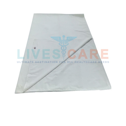 Hospital Bed Sheet - Polyester Cotton Mixed Fabric / 260 X 148cm, White / Green / Blue, Woven, Washable, Autoclavable & Reusable