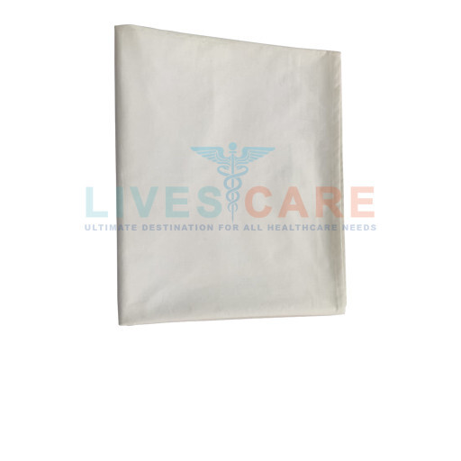 Hospital Bed Sheet - Polyester Cotton Mixed Fabric / 260 X 148cm, White / Green / Blue, Woven, Washable, Autoclavable & Reusable