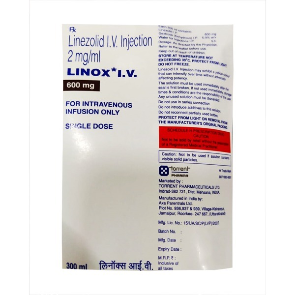 Liquid Linezolid I.v. Injection 600 Mg-300 Ml