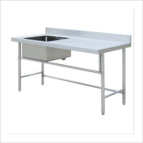 Silver Ss Sink Table By M.K. Kitchen Equipments