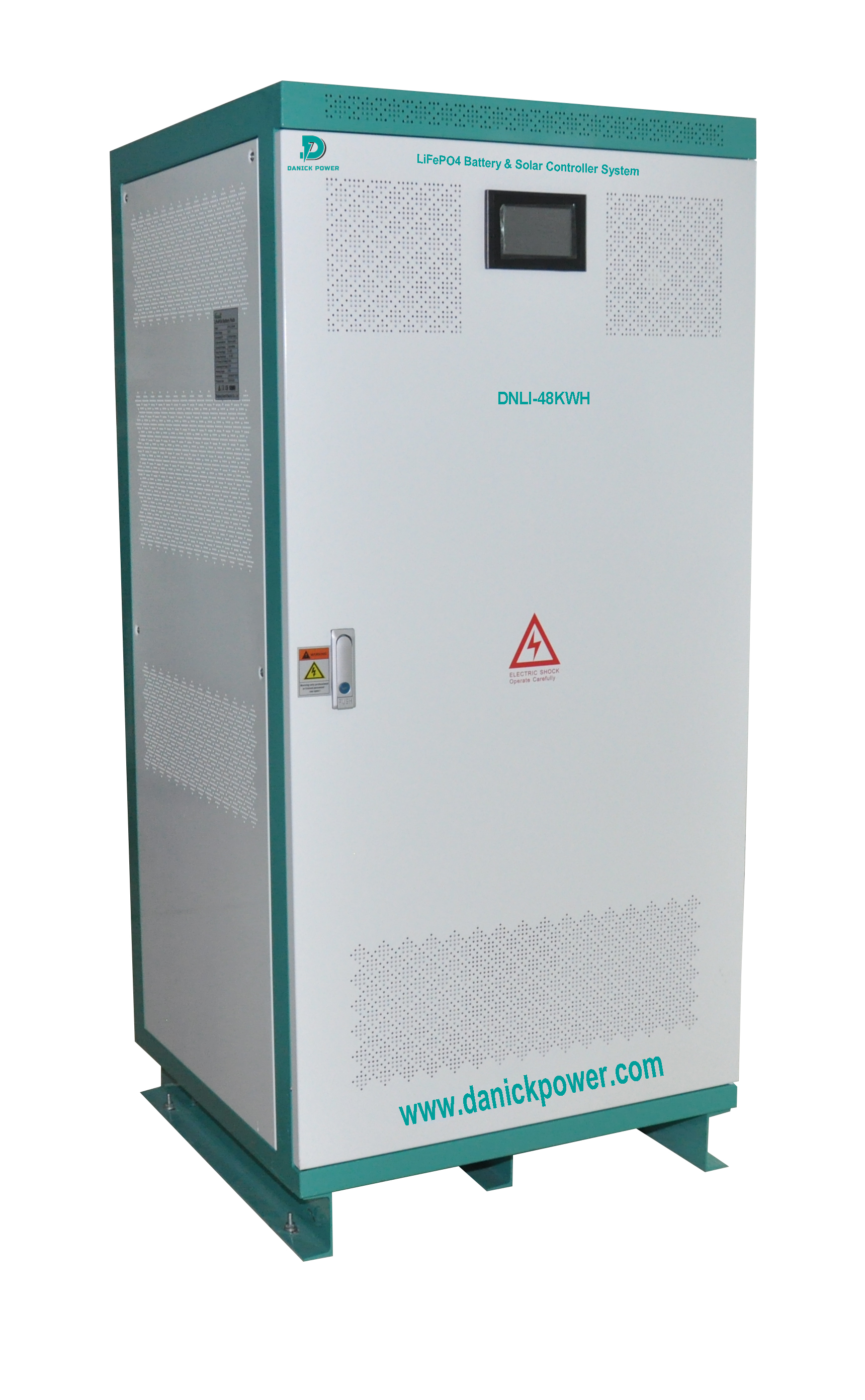 Lifepo4 Lithium Ion Solar Battery - 92kwh Capacity, A-grade Cells, White & Green | Integrated Bms, Lcd Monitoring, 3000+ Cycles, Customizable Design, Ul1741 Certified