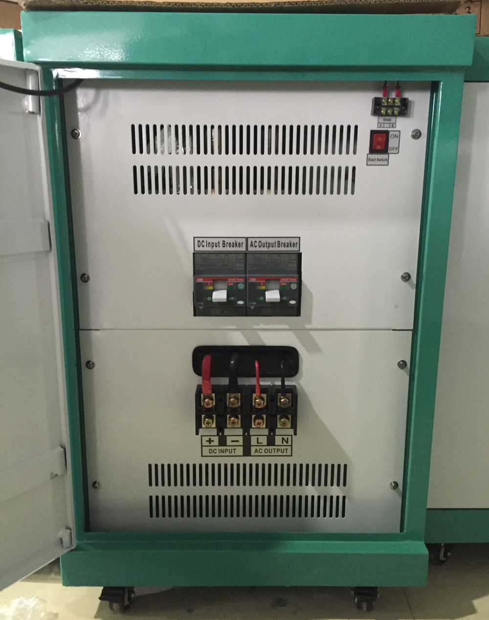 40kw Off Grid Pure Sine Wave Inverter - 650x750x1200mm, White Green Design | High Efficiency, Mppt Solar Charge Controller, Rs485 Monitoring