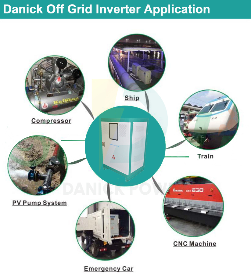 White Off-grid Inverter Low Frequency 10kw With Three Phase 400vac Pure Sine Wave Output