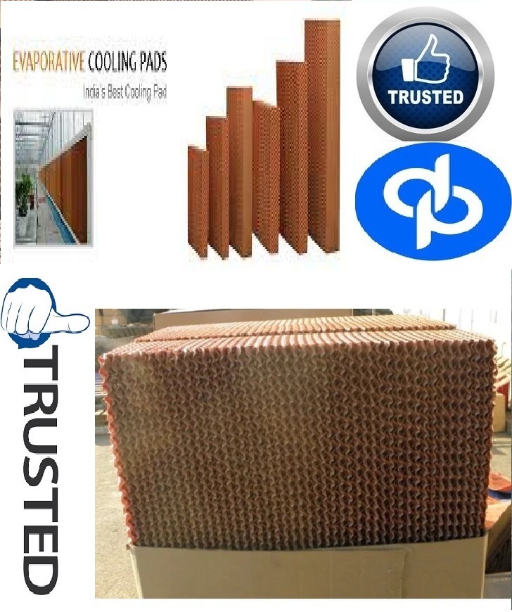 Evaporative Cellulose Cooling Pad - Various Sizes (600x600mm To 1800x600mm), Brown Color, Durable, Economical, Ideal For Greenhouses And Livestock