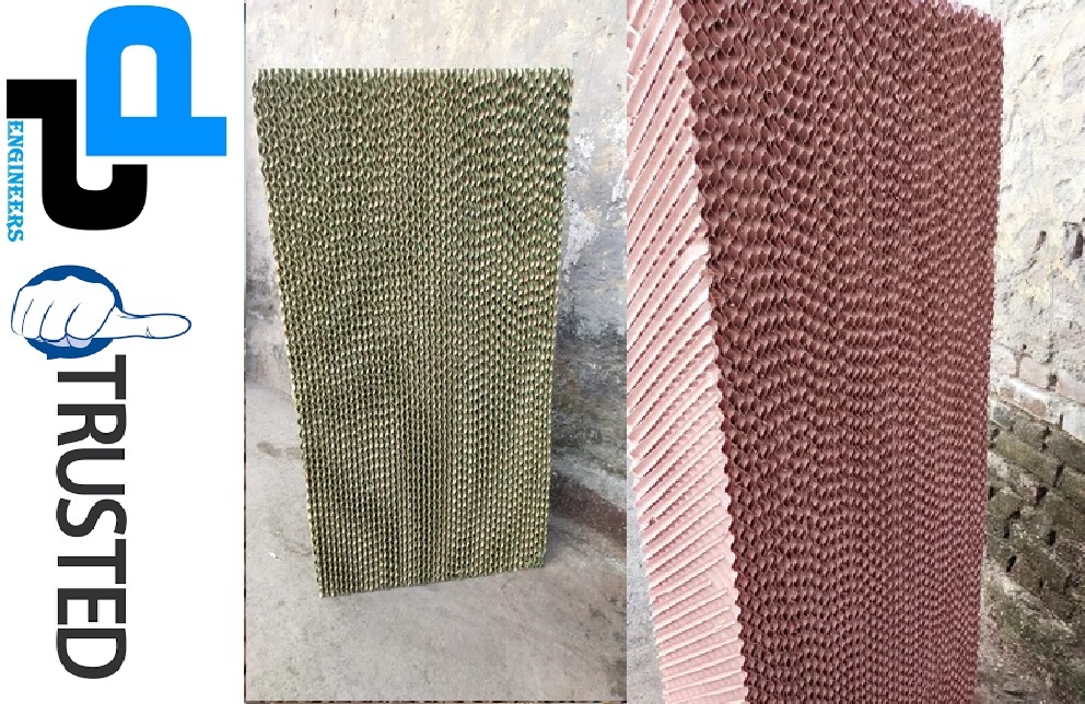 Evaporative Cellulose Cooling Pad - Various Sizes (600x600mm To 1800x600mm), Brown Color, Durable, Economical, Ideal For Greenhouses And Livestock