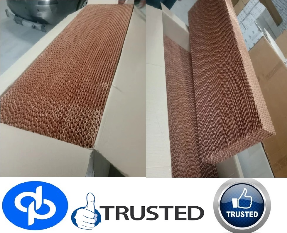 Evaporative Cellulose Cooling Pad - Various Sizes (600x600mm To 1800x600mm), Brown Color, Durable, Economical, Ideal For Greenhouses And Livestock