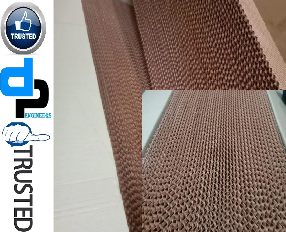 Air Washer Paper Pad By Dehradun - Brown Other Material | Dimensions: 600x600x50mm To 1800x600x300mm, Ideal For Greenhouses, Poultry Farms, And Industrial Applications
