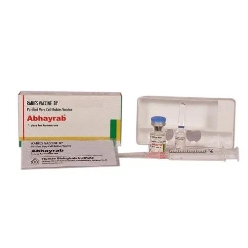 Abhayrab Vaccine - Liquid Injection 2.5iu | Prevents Rabies Infection, Administered As Suggested By Doctor, Store 2-8â°c