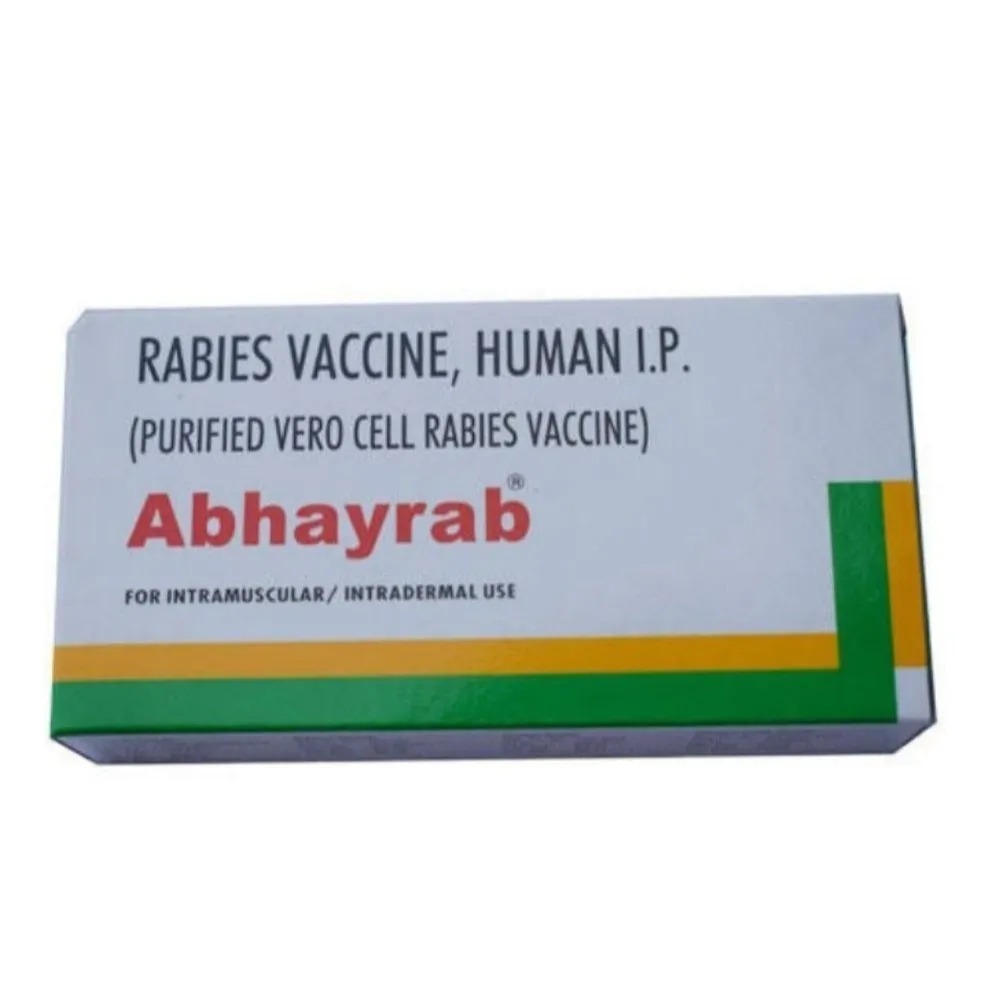 Abhayrab Vaccine - Liquid Injection 2.5iu | Prevents Rabies Infection, Administered As Suggested By Doctor, Store 2-8â°c
