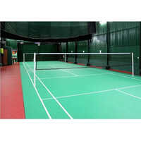 Green Fireproof Badminton Court Flooring