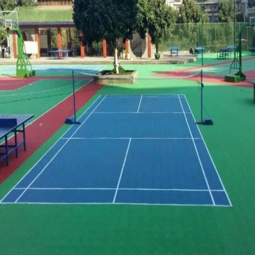 ब्लू आउटडोर सिंथेटिक बैडमिंटन कोर्ट फ़्लोरिंग