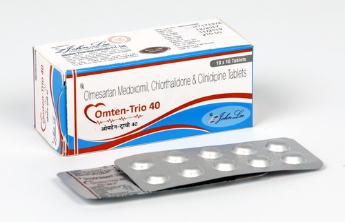 Olmesartan Tablets - Olmesartan Medoxomil IP 40MG + Chlorthalidone IP 12.5MG + Cilnidipine 10MG, once daily Hypertension Treatment for Adults