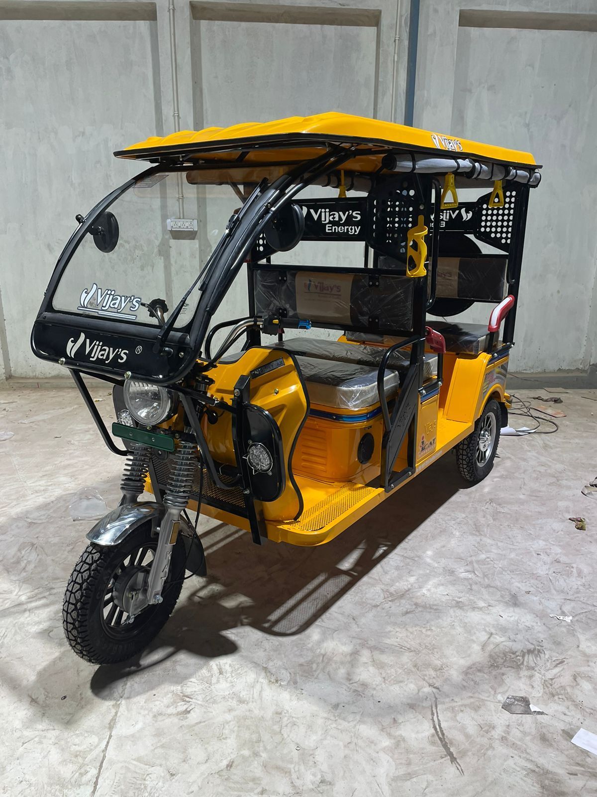 Electric Passenger Rickshaw - Color: Red