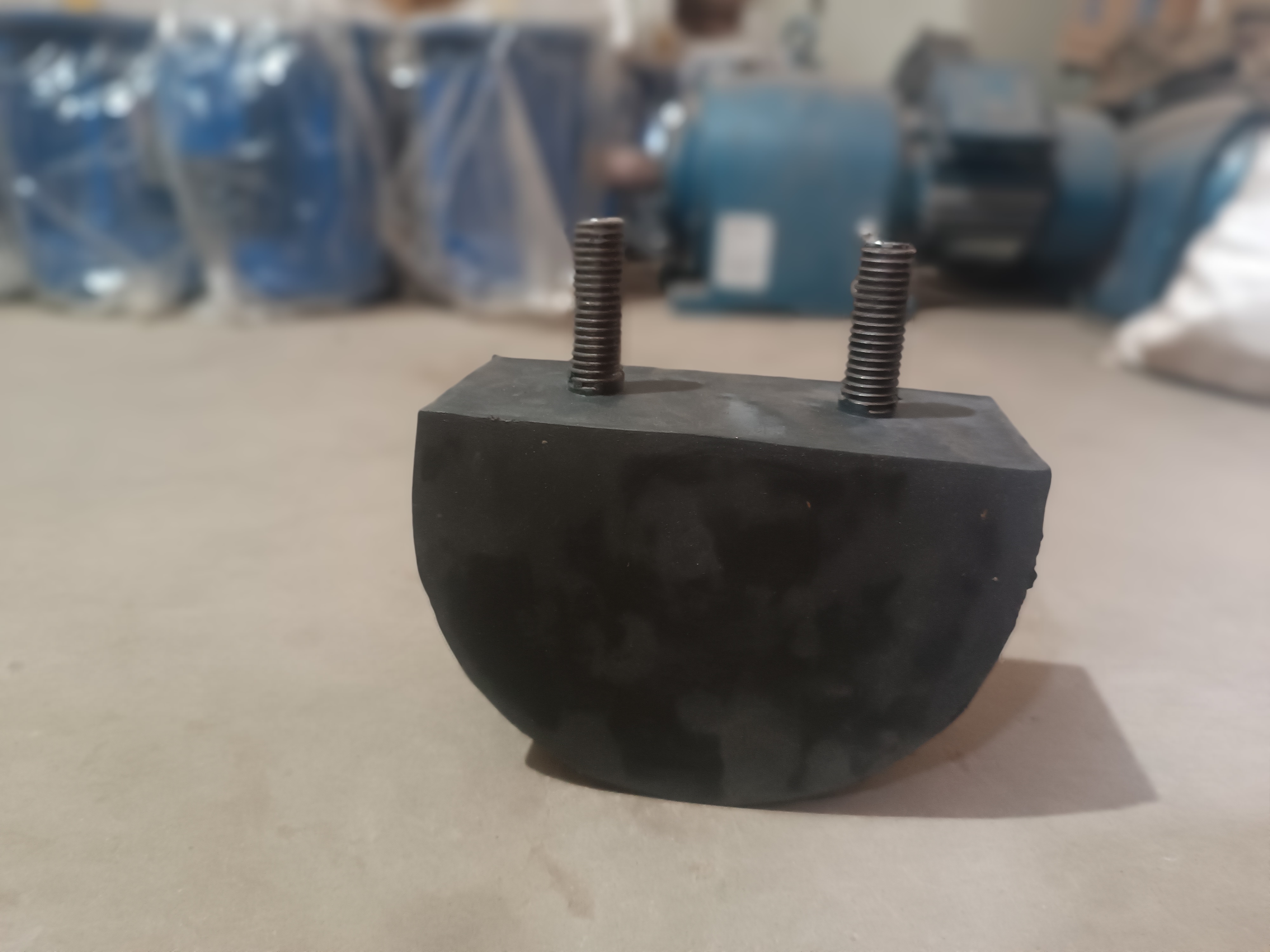 Crane Buffer - Rubber, 2x2 & 4x4 Inches | Black, M8 Thread Size, 30mm Height, -40 To 100°c Operating Temperature