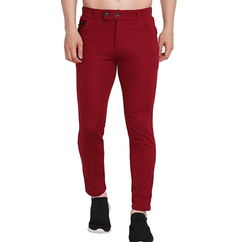 पुरुषों के लिए अलग-अलग उपलब्ध लाल ड्रायफिट फ़ैब्रिक ट्राउज़र